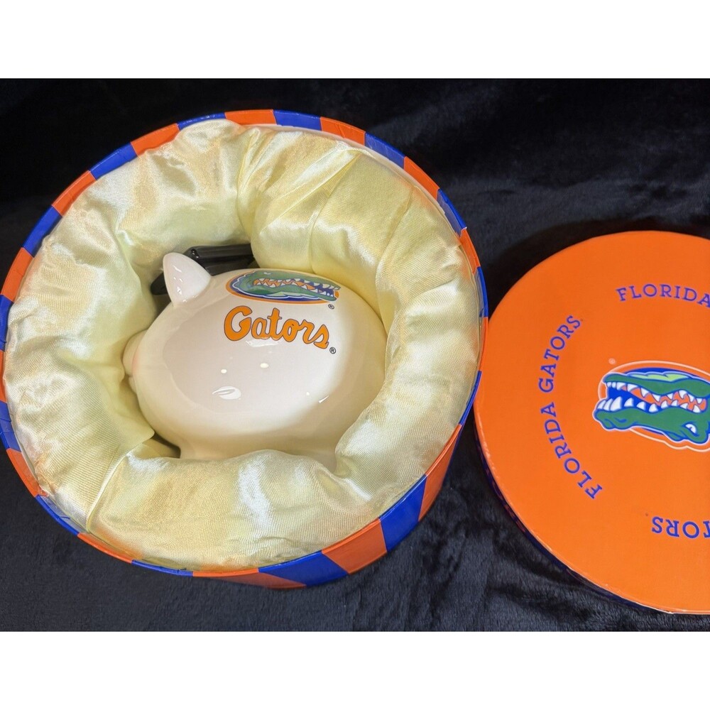 University Of Florida Gator Piggy Bank NCAA Gift Box Graduation Gift Collectible